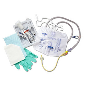 Silicone-Elastomer Coated Closed System Foley Catheter Tray 16 Fr 10 cc