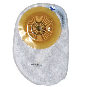 Assura 1-Piece Closed Pouch Precut Convex 1-1/8", Opaque