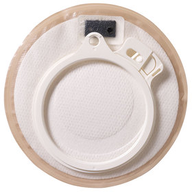 Assura Stoma Cap with Skin Barrier and Filter 1/2" - 1-3/4" Stoma Opening, 2", Opaque, Secure Locking System