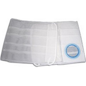 9" Left, White, Cool Comfort, Flat Panel Belt, Medium, 2-3/4" Opening