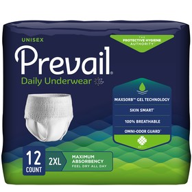 Prevail Protective Underwear, 2X-Large, 68" - 80"