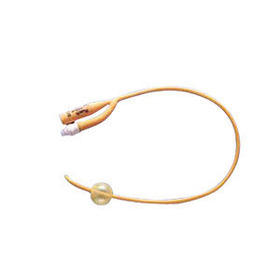 pureGold Coude/Tiemann 2-Way Latex Foley Catheter 18 Fr 30 cc