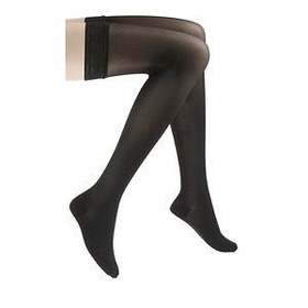 782N Style Sheer Thigh, 20-30mmHg, Women's, Medium, Long, Black