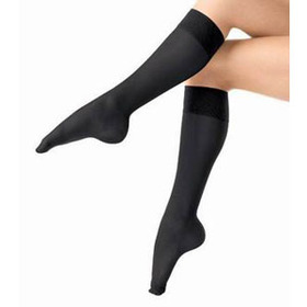 862C Essential Opaque Calf with Grip-Top, 20-30mmHg, Women's, Large, Short, Black