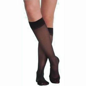 862C Essential Opaque Calf with Grip-Top, 20-30mmHg, Women's, Small, Short, Black
