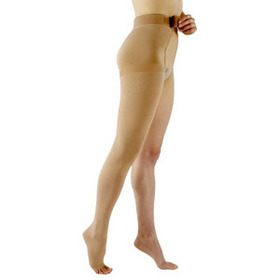 863Waist ATT Left, Essential Opaque Thigh, 30-40mmHg, Open Toe, Large, Long, Crispa