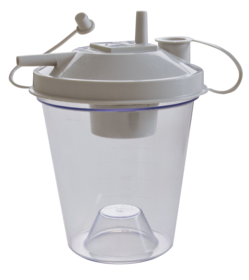 Cardinal Health Essentials Suction Canister, 800cc with Floater Top