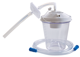 Cardinal Health Essentials Suction Canister Kit, 800cc with Floater Top